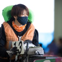 整備中の遠藤選手