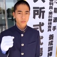 入所式の際の仲本舜選手
