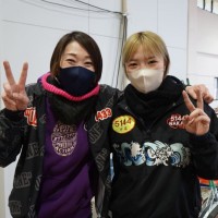 川野選手とのツーショット！師弟仲はかなり良好そうな