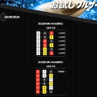 お試しワルサーの買い目