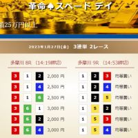 「革命スペード」の買い目