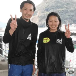 師弟でツーショットを撮った水神祭
