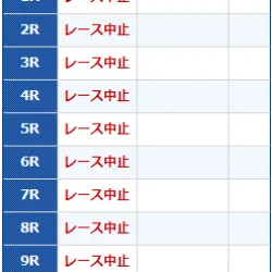 4日目が全レース中止で出走数が足りなくなった