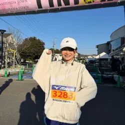 プライベートでハーフマラソンに参加した田上凜