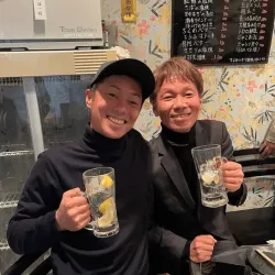 師匠の吉川昭男とのツーショット