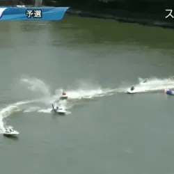 1周目2Mで川井萌が落水する様子