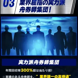 予想の根拠③：常時30名以上在籍！業界屈指の実力派舟券師集団！