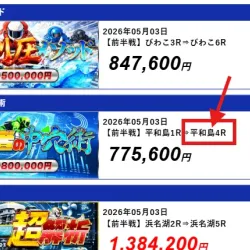 的中実績に平和島4R