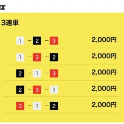 コロガシ1レース目の買い目