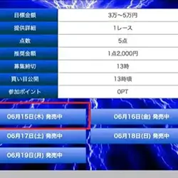 募集締切後も「発売中」の文字