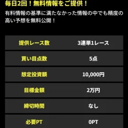 「ボートフューチャー」の無料予想概要