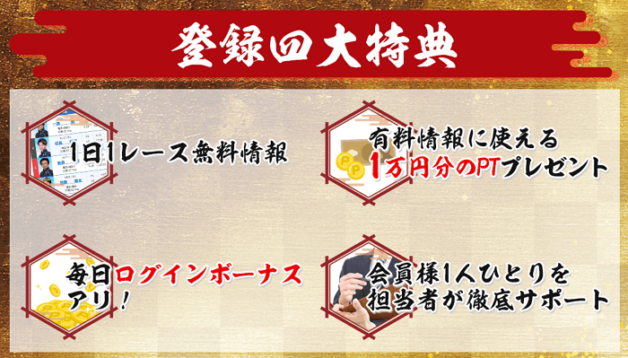 「登録四大特典」について