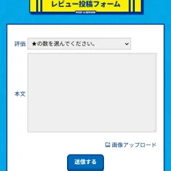 しっかり口コミ用の投稿フォームが用意